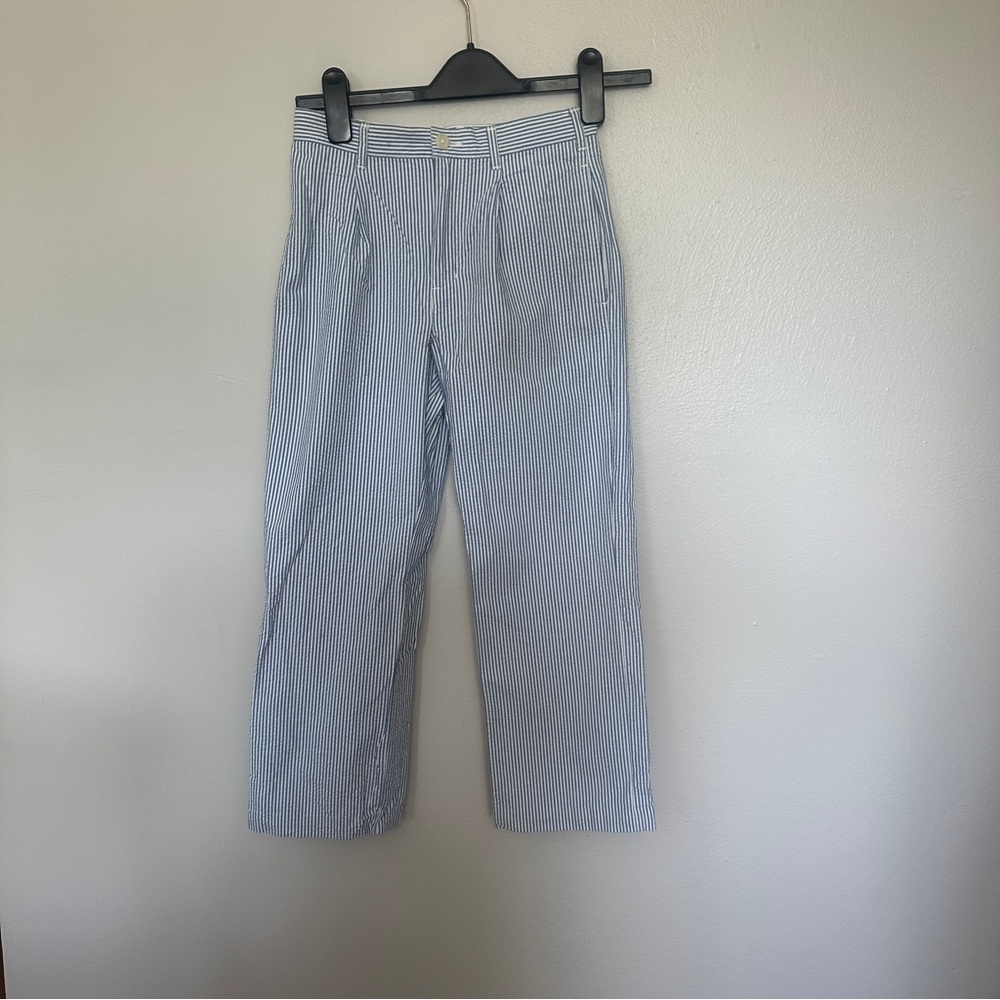 Talbots Kids Blue and White Seersucker Pants